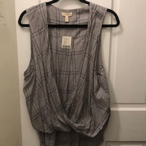 NWT Urban outfitters silence + noise grey plaid Tank